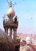Jean-Leon Gerome A Muezzin Calling from the Top of a Minaret the Faithful to Prayer Spain oil painting artist